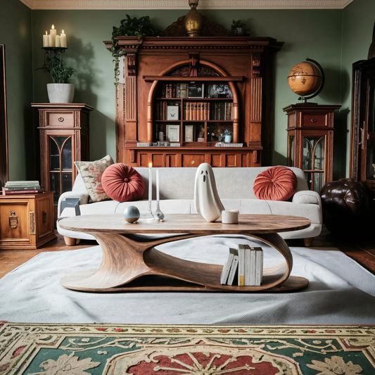 Farmhouse Solid Wood Coffee Table For Living Room Halloween Furniture SILDTTNHCF002