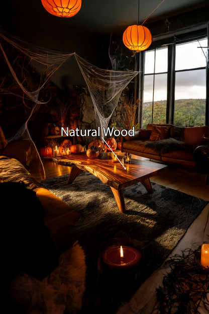 Farmhouse Solid Wood Coffee Table Furniture Decor Rustic Pumpkin Style SILDTTNHCF043