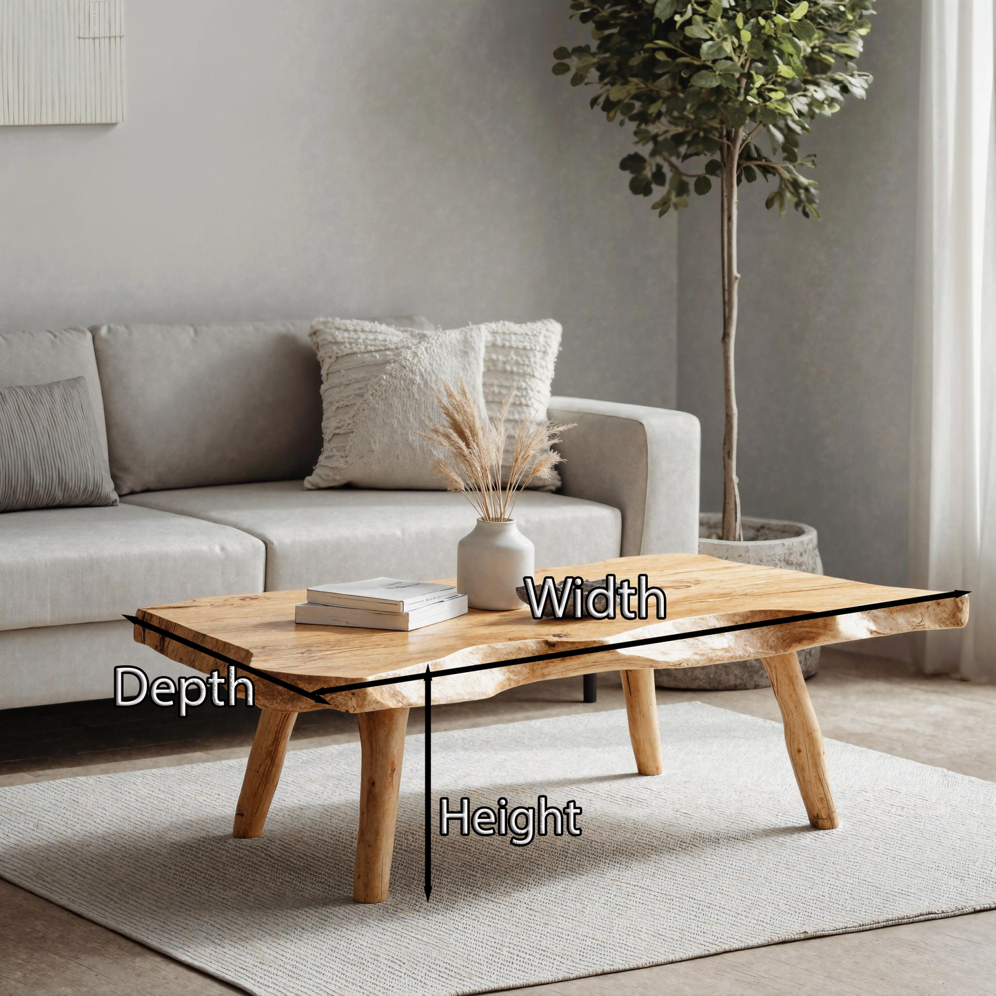 Farmhouse Wooden Coffee Table For Furniture Decor SILDTCF135