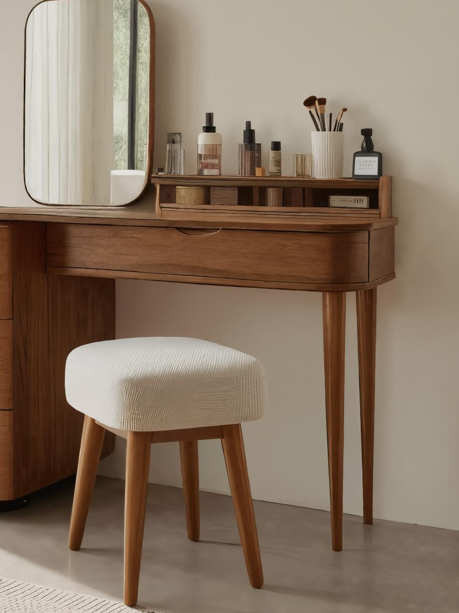 Elegant Vanity Table With Storage Drawers For Bedroom