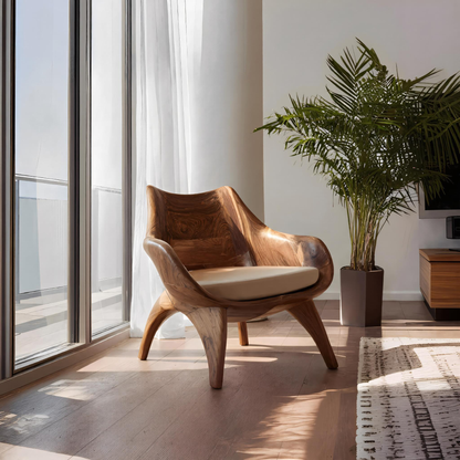 Modern Sculptural Lounge Chair For Living Room