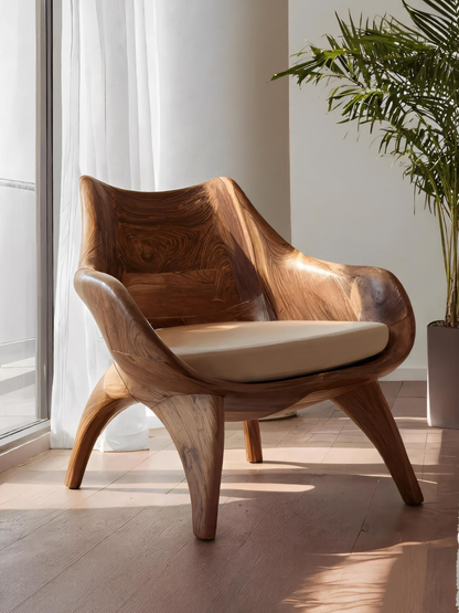 Modern Sculptural Lounge Chair For Living Room