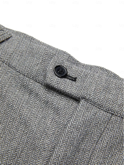 Herringbone Wool 3-Piece Suit