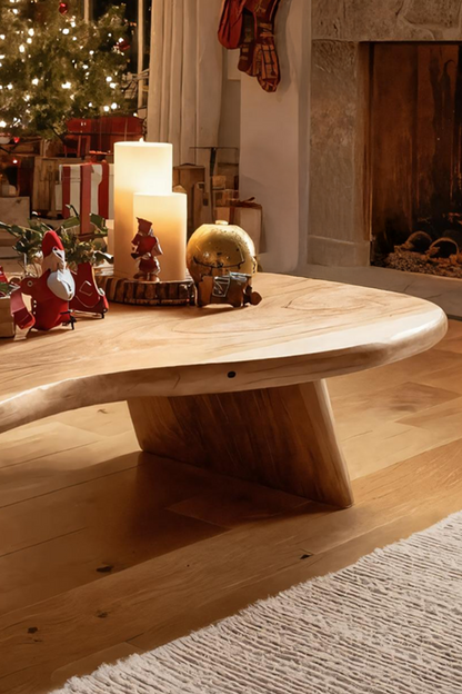 Farmhouse Wooden Live Edge Coffee Table For Holiday Home Decor SILDTTRCCF023