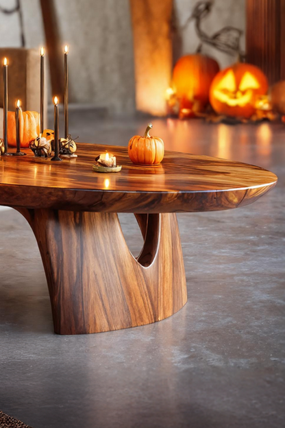 Handcrafted Solid Wood Coffee Table Livingroom Decor Haunted Charm SILDTTNHCF011