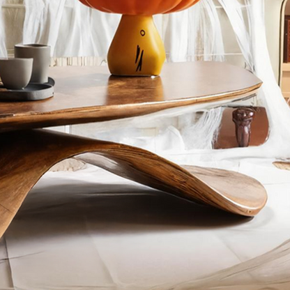 Handcrafted Solid Wood Coffee Table For Entryway Design Halloween Style SILDTTRHCF007