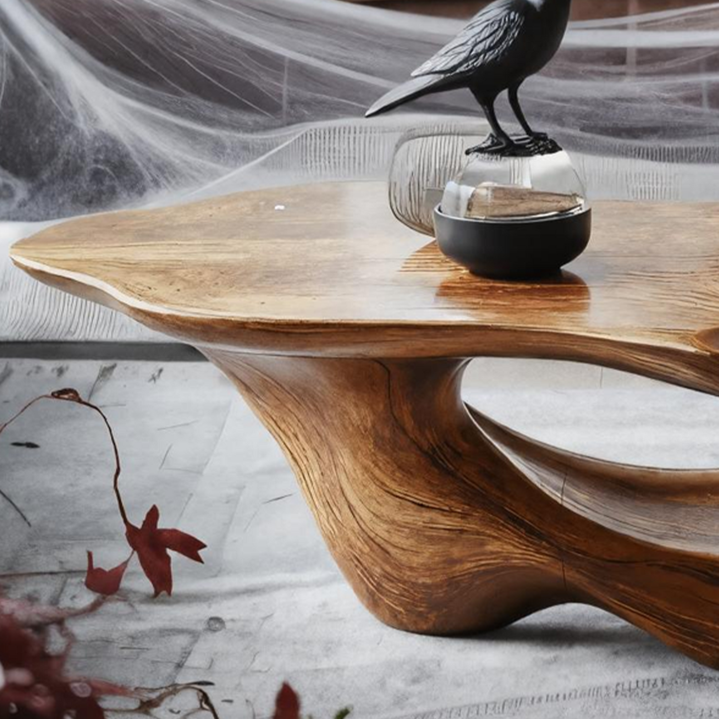 Farmhouse Live Edge Coffee Table For Living Room Halloween Decoration SILDTTNHCF006