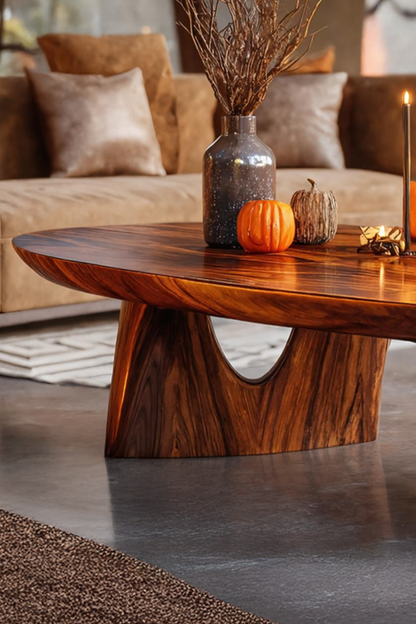 Handcrafted Solid Wood Coffee Table Livingroom Decor Haunted Charm SILDTTNHCF011