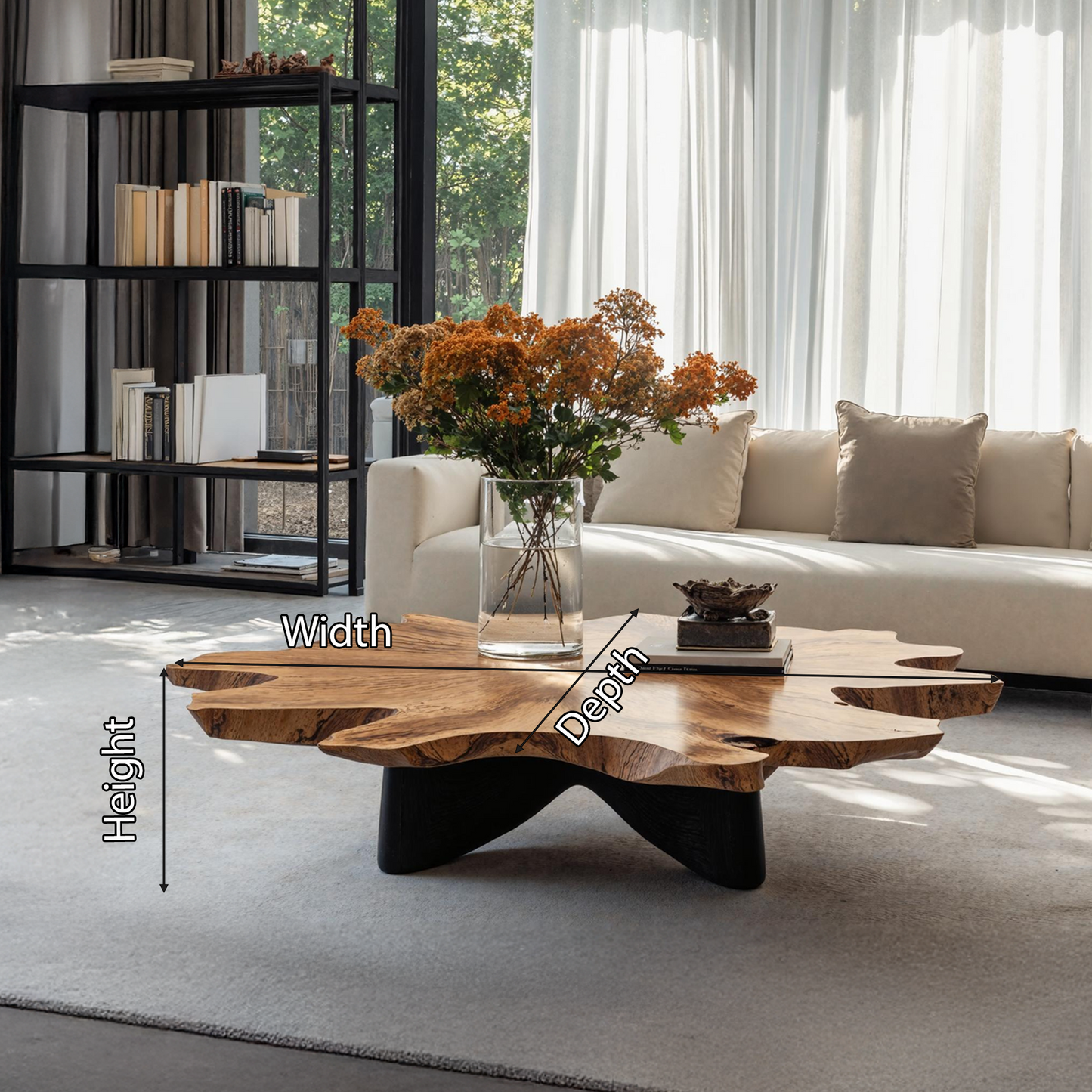 Farmhouse Solid Wood Table For Cozy Living Room SILDTTNCF009