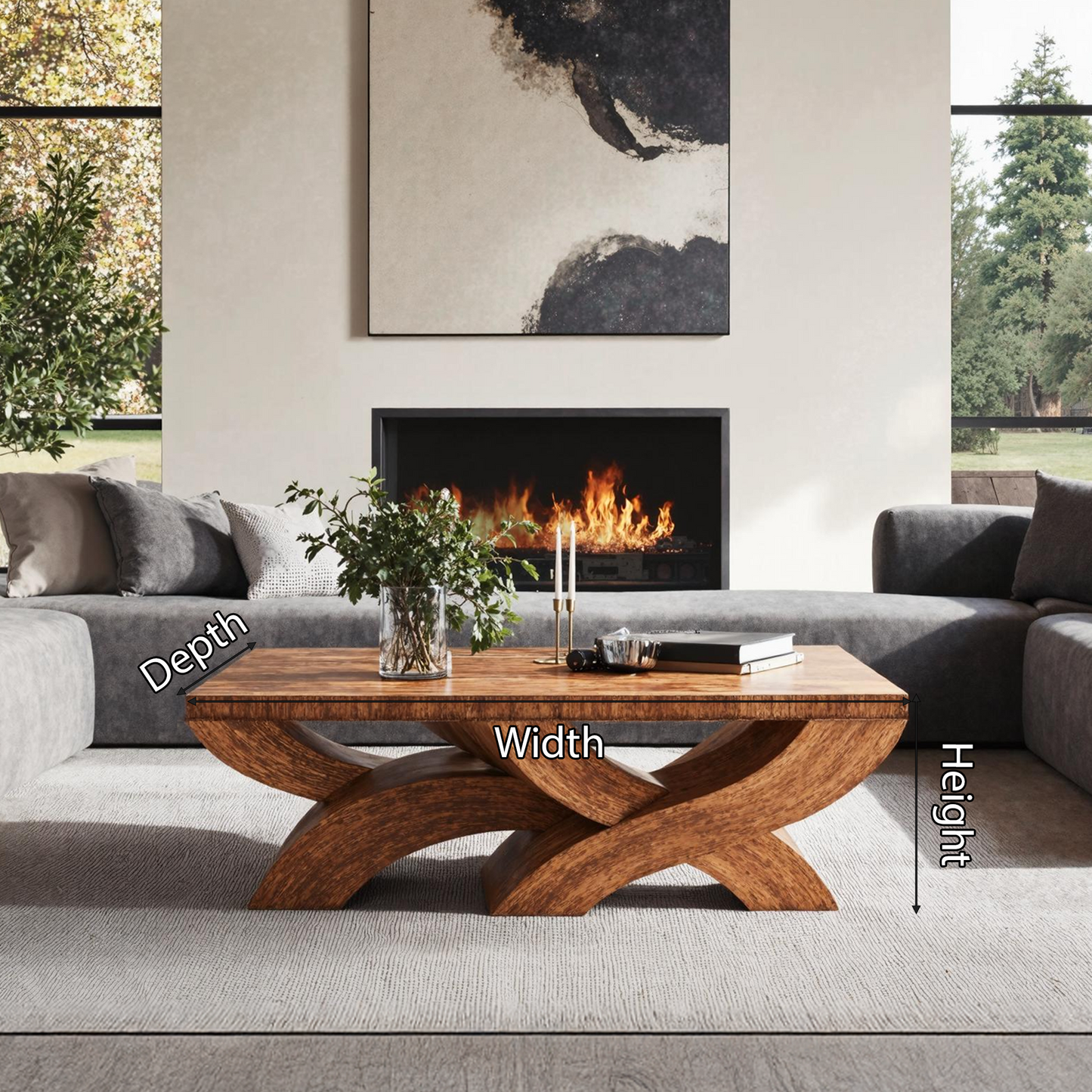 Handcrafted Coffee Table For Warm Wood Ambience SILDTTNCF021
