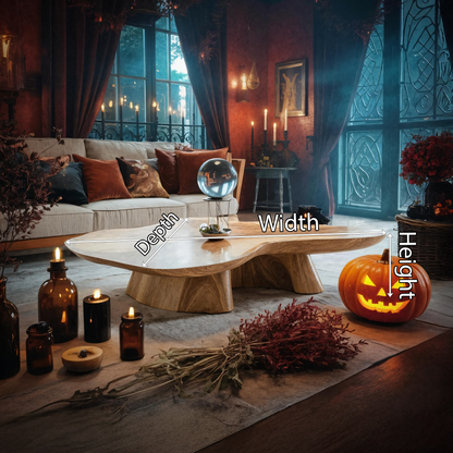 Handcrafted Live Edge Coffee Table For Living Room Halloween Style SILDTTNHCF003