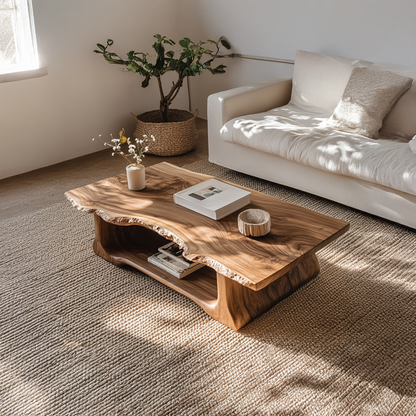 Handcrafted Rustic Live Edge Coffee Table Living Room Family Room SINLSACF185