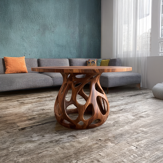 Coffee Table Solid Wood Rustic Style Gift SINLSACF018