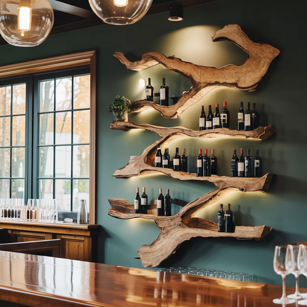 Farmhouse Wine Holder For Furniture Wine Rack Display