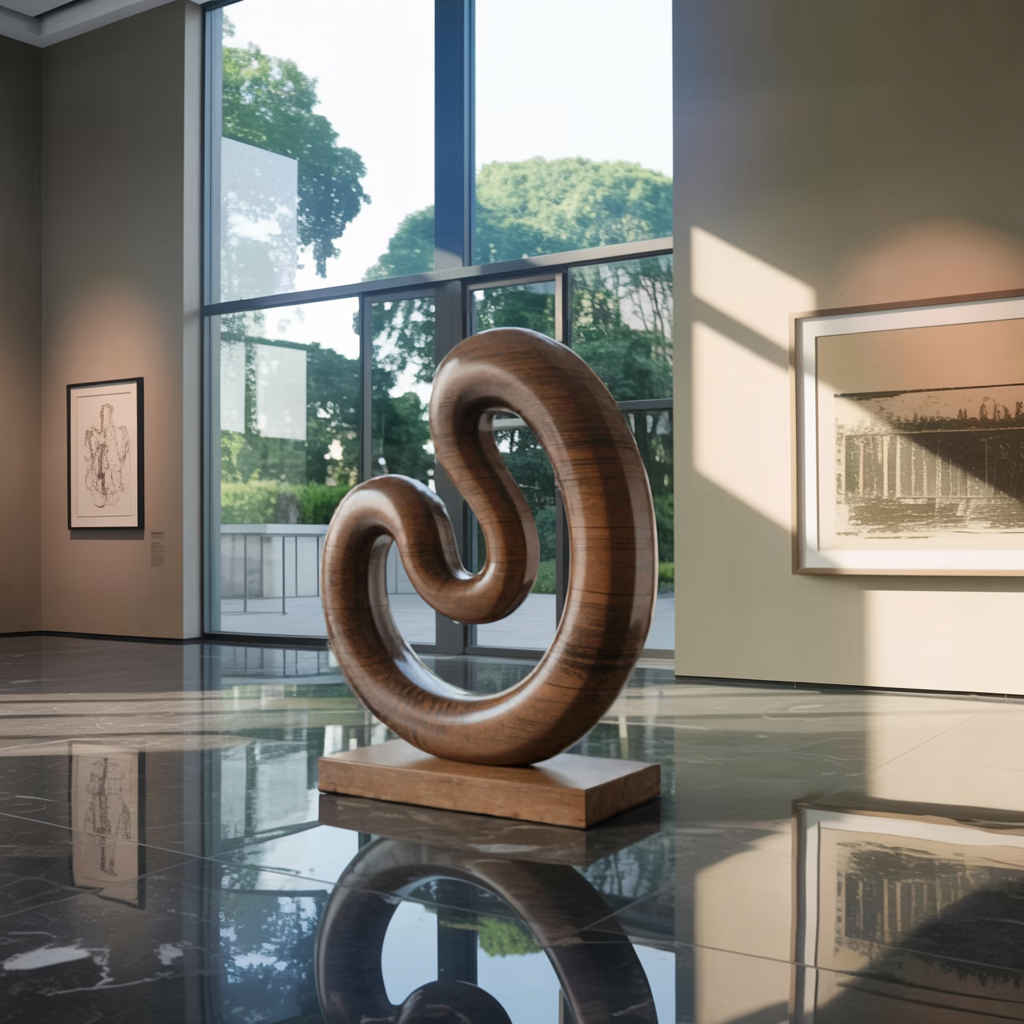 Farmhouse Large Twisted Spiral Floor Art For Contemporary Interiors