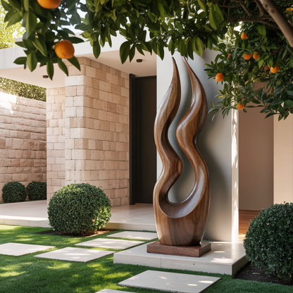 Farmhouse Handcrafted Sculpture For Patio Decor