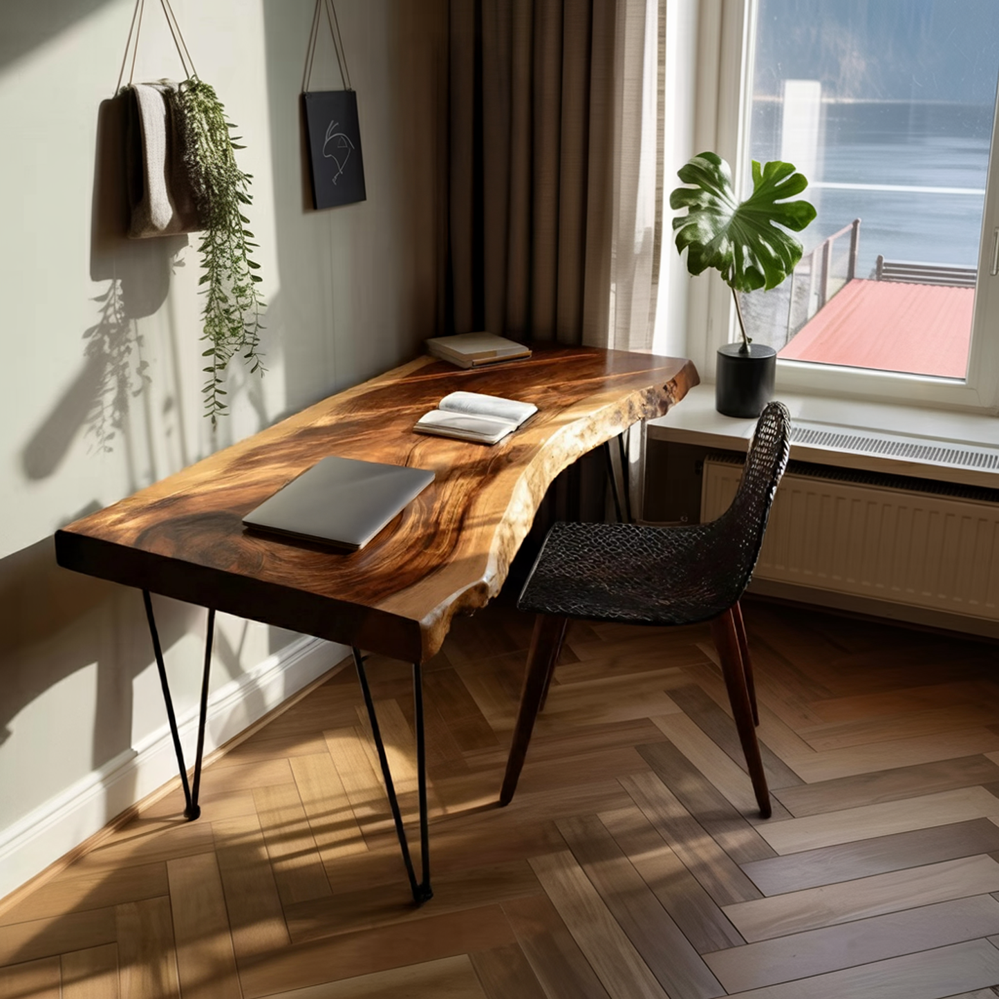 Handcrafted Live Edge Desk For Living Room Style