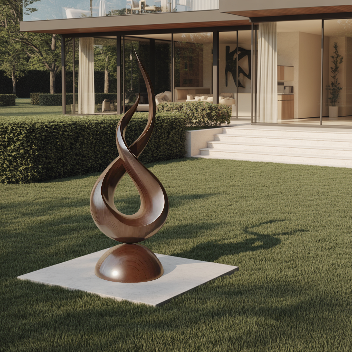 Farmhouse Abstract Sculpture For Garden Outdoor Accent