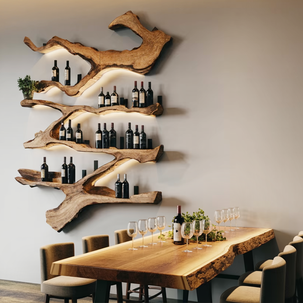 Farmhouse Wine Holder For Furniture Wine Rack Display