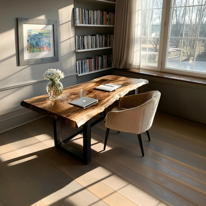 Farmhouse Solid Wood Desk For Classic Decor