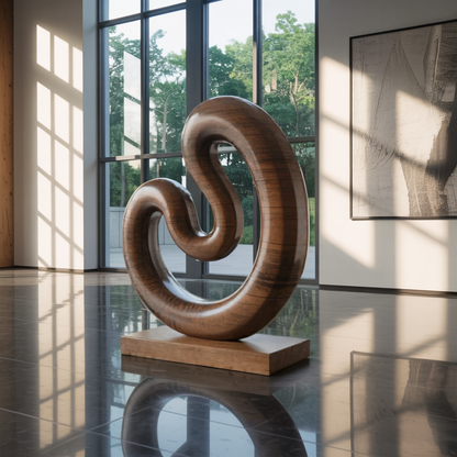 Farmhouse Large Twisted Spiral Floor Art For Contemporary Interiors