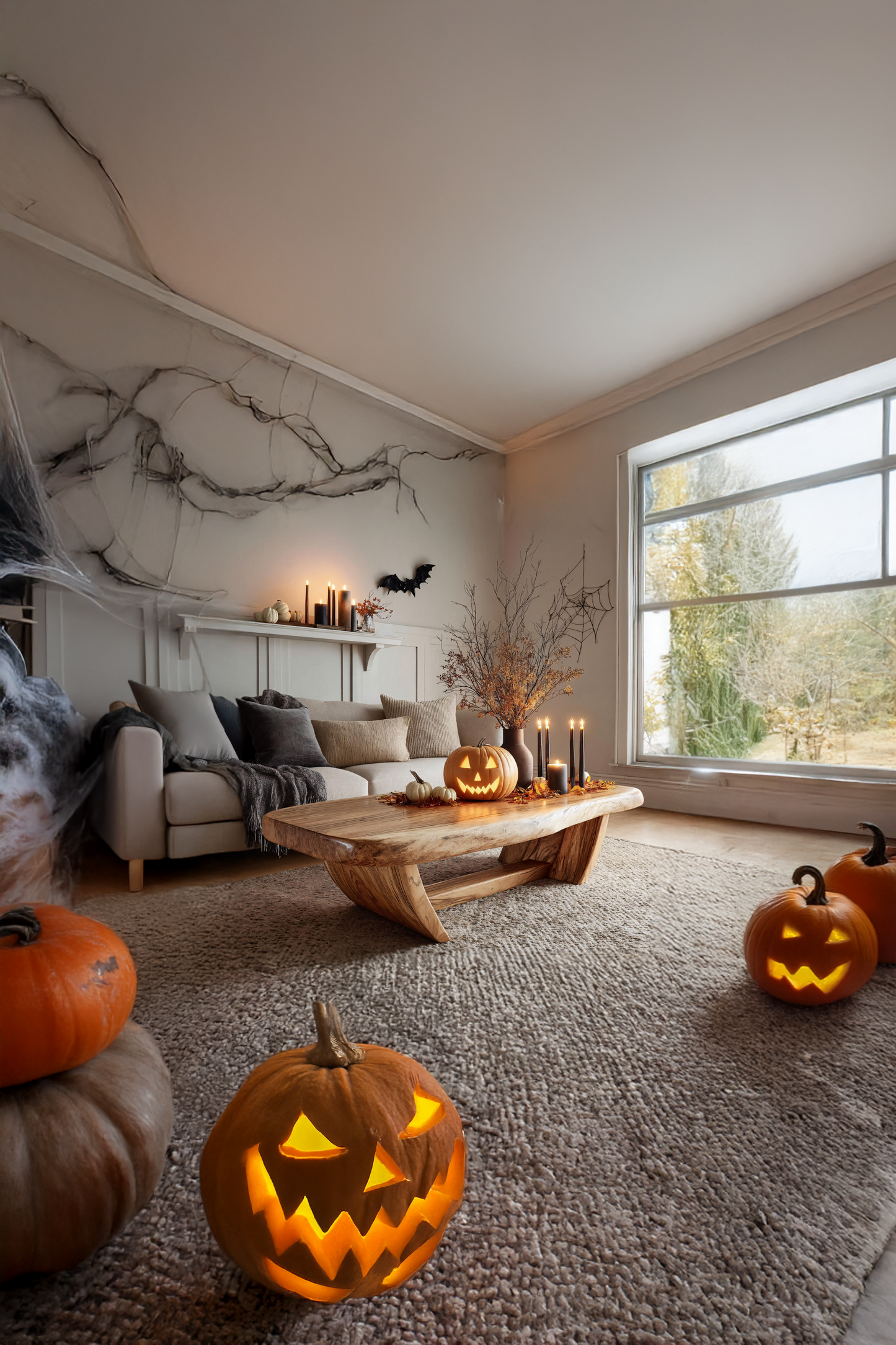 Handcrafted Solid Wood Coffee Table For Living Room Rustic Halloween SILDTTNHCF032