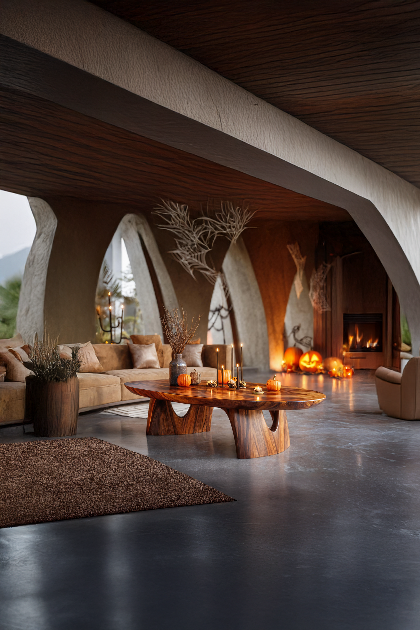 Handcrafted Solid Wood Coffee Table Livingroom Decor Haunted Charm SILDTTNHCF011