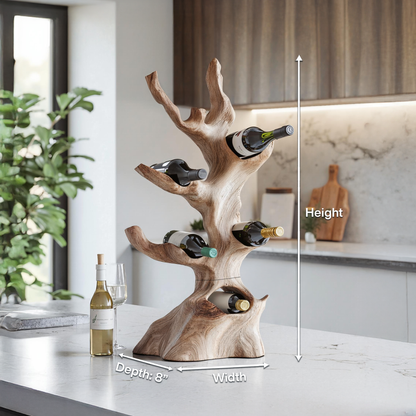 Farmhouse Wine Stand For Kitchen Wine Display Rack