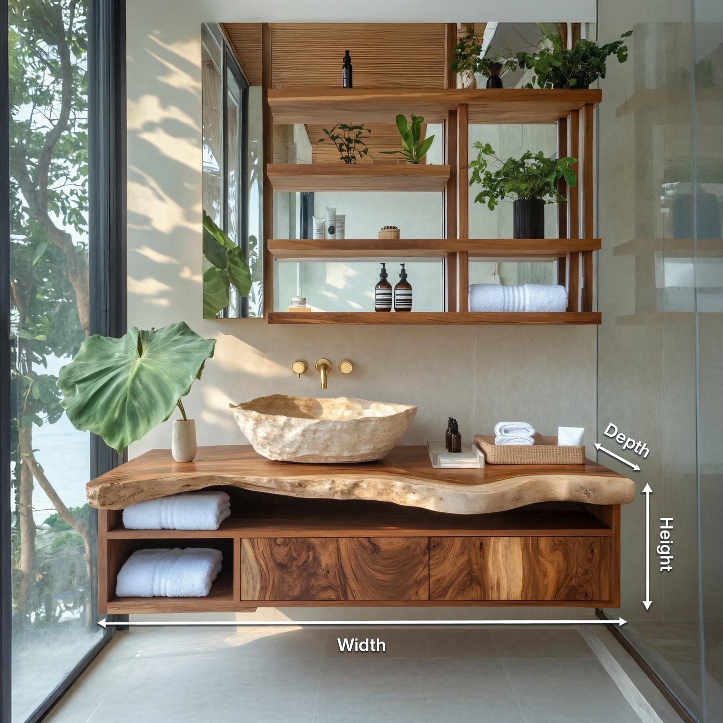 Handcrafted Floating Vanity For Elegant Bathroom