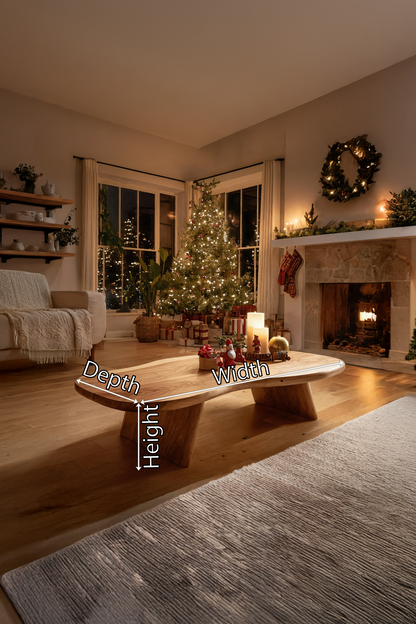 Farmhouse Wooden Live Edge Coffee Table For Holiday Home Decor SILDTTRCCF023