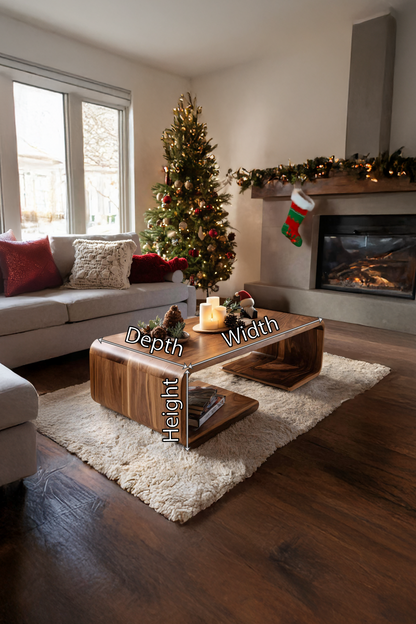 Handcrafted Solid Wood Coffee Table For Christmas Living Room SILDTTRCCF007