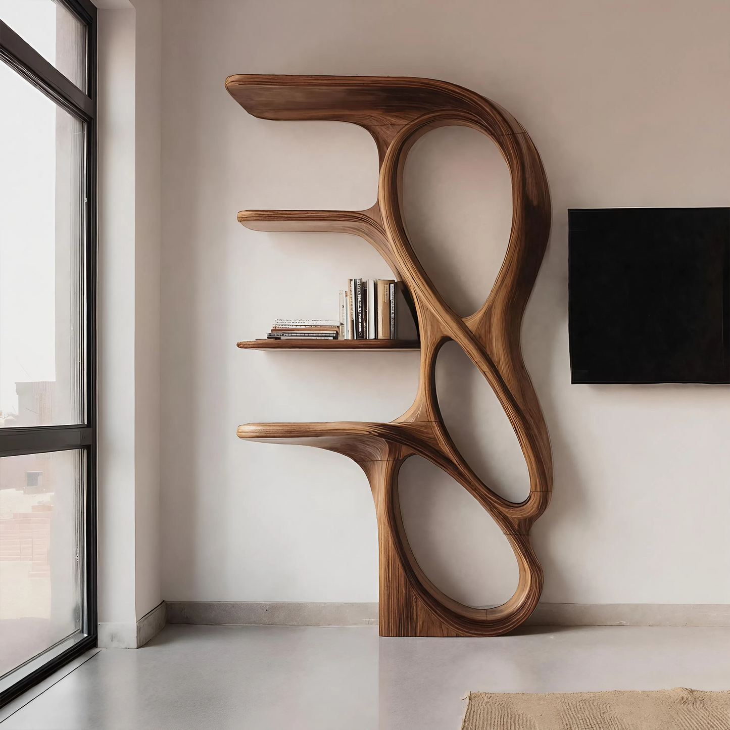 Contemporary Art Bookshelf For Living Room Decor