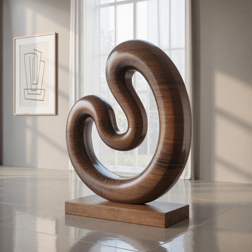 Farmhouse Large Twisted Spiral Floor Art For Contemporary Interiors