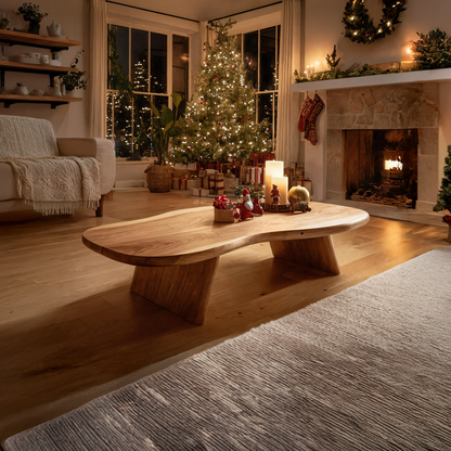 Farmhouse Wooden Live Edge Coffee Table For Holiday Home Decor SILDTTRCCF023