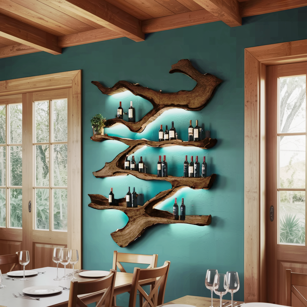 Farmhouse Wine Holder For Furniture Wine Rack Display
