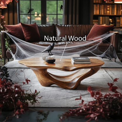 Farmhouse Live Edge Coffee Table For Living Room Halloween Decoration SILDTTNHCF006
