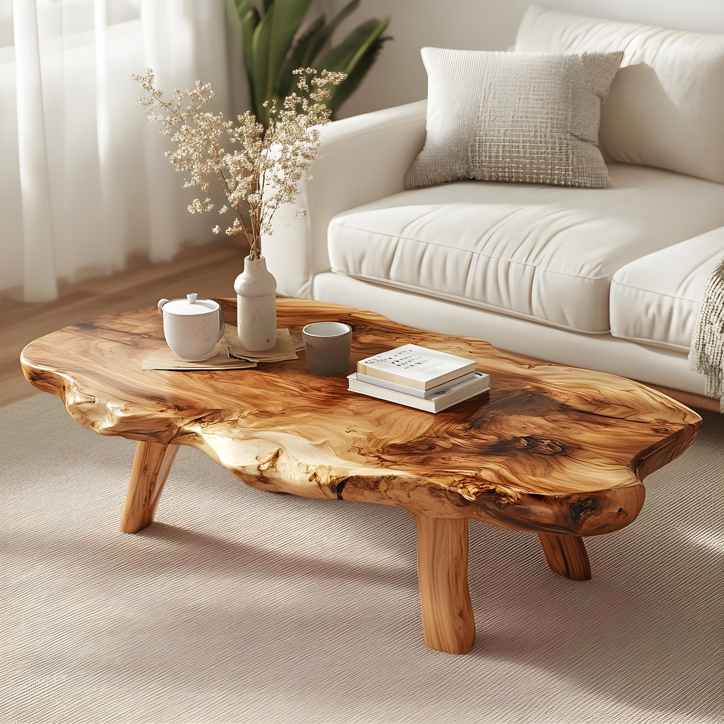 Functional Vintage Natural Wood Coffee Table For Stylish Living Rooms SILDTCF125
