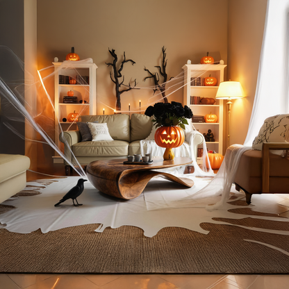 Handcrafted Solid Wood Coffee Table For Entryway Design Halloween Style SILDTTRHCF007