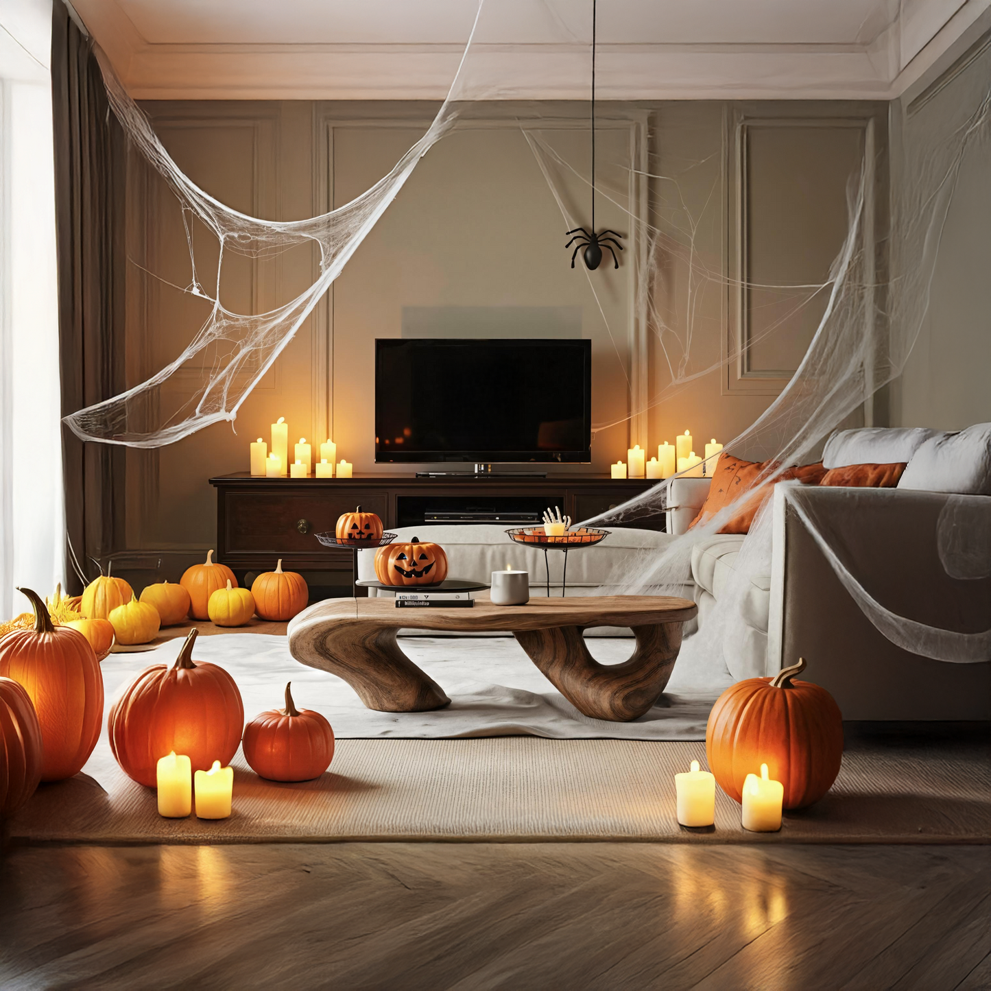 Farmhouse Solid Wood Coffee Table For Bedroom Decor Halloween Style SILDTTRHCF002