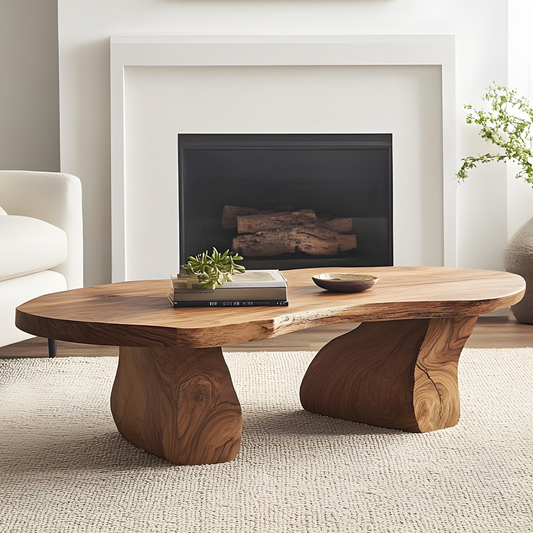 Handcrafted Natural Wood Coffee Table For Homely Living Room Style SILDTCF130