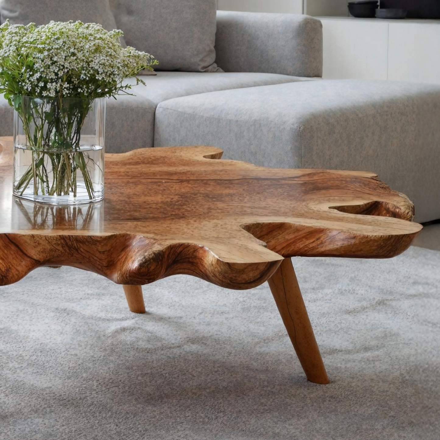 Handcrafted Low Table For Wooden Room Decor SILDTTNCF026